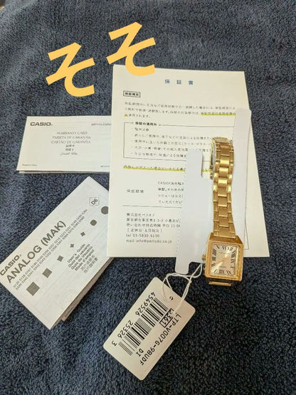 Casio Standard LTP-V007G-9B Wristwatch Gold Rectangle Analog Japan Import