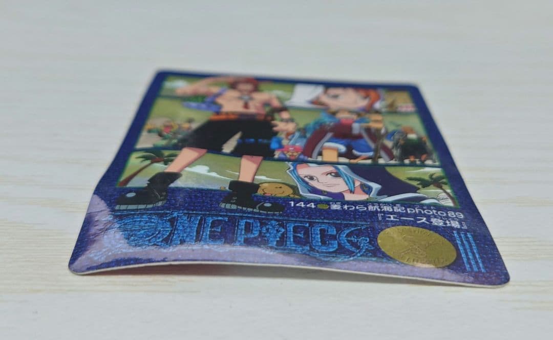 Used One Piece Visual Adventure No144 photo showing Ace from Straw Hat Voyage with visible scratches and bends