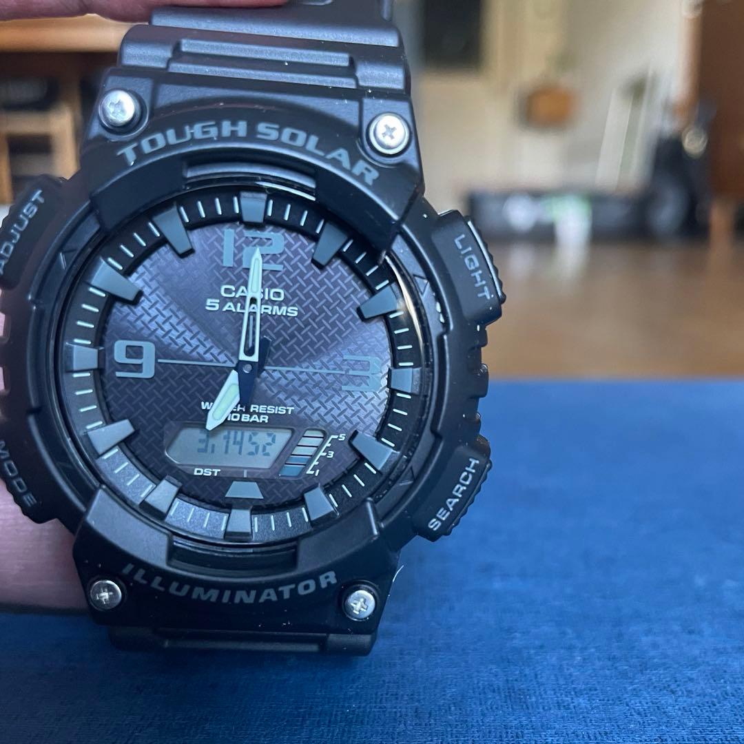 Casio Analog Digital Watch with Tough Solar Big Face Japan Import