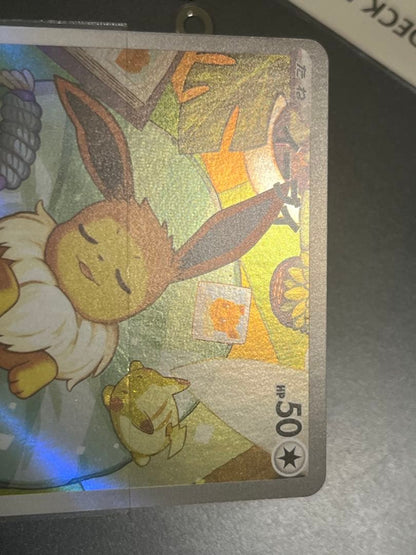 Japanese Pokémon Evie card Mega Start Deck 100 Battle Collection model 755/742 with faint horizontal lines