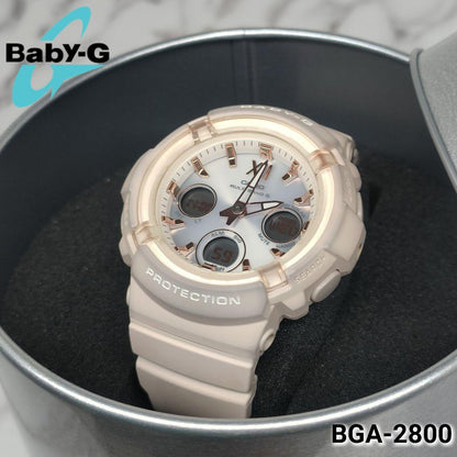 Casio Baby-G BGA-2800 Watch with Pink Beige Color — Japan Import