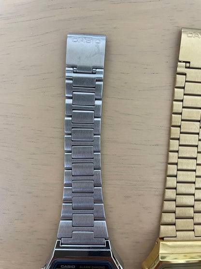 Casio Digital Wristwatch Set Two Silver and Gold Digital Watches Japan Import