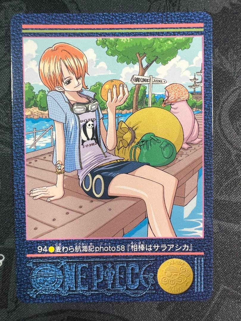 One Piece Visual Adventure 94 Nami collectible card from Japan import in good condition