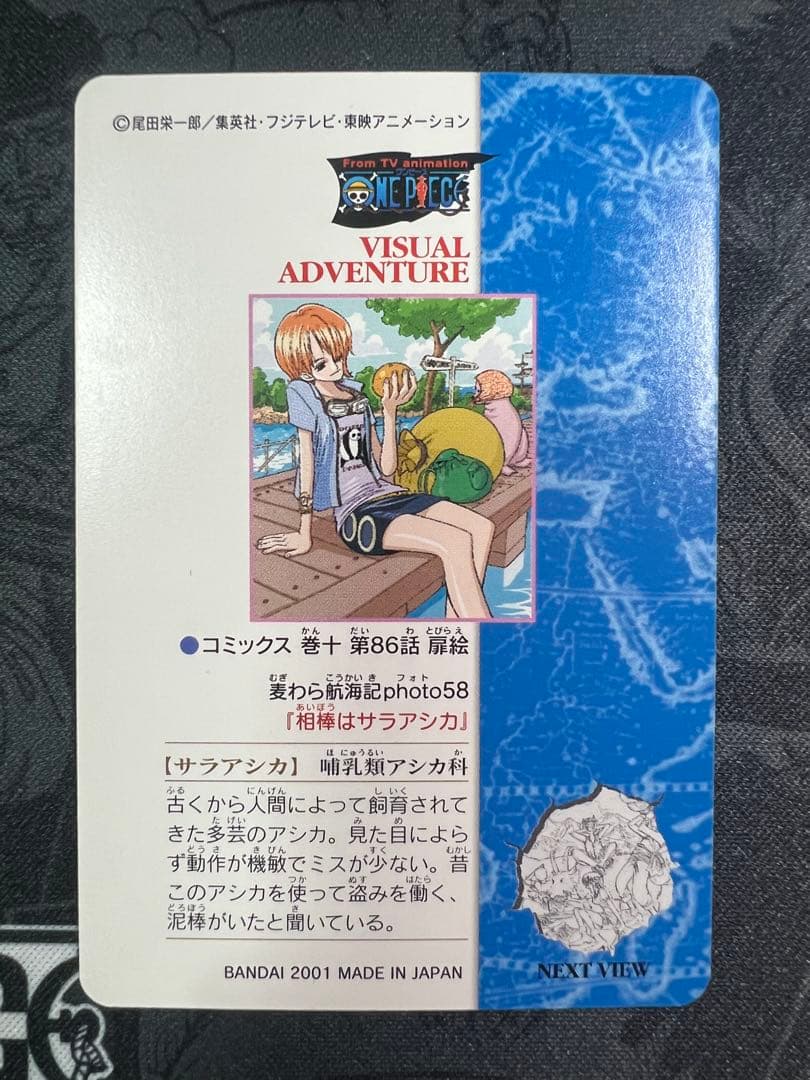 One Piece Visual Adventure 94 Nami collectible card from Japan import in good condition