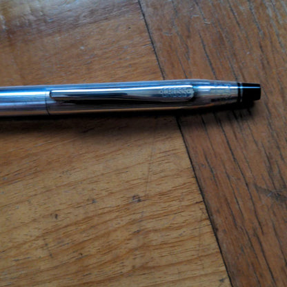 Cross Century 925 Silver Ballpoint Pen - 90s American Made Collectible — Japan Import