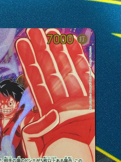 One Piece Monkey D. Luffy SEC Parallel EB02-061 trading card Japan import in protective sleeve