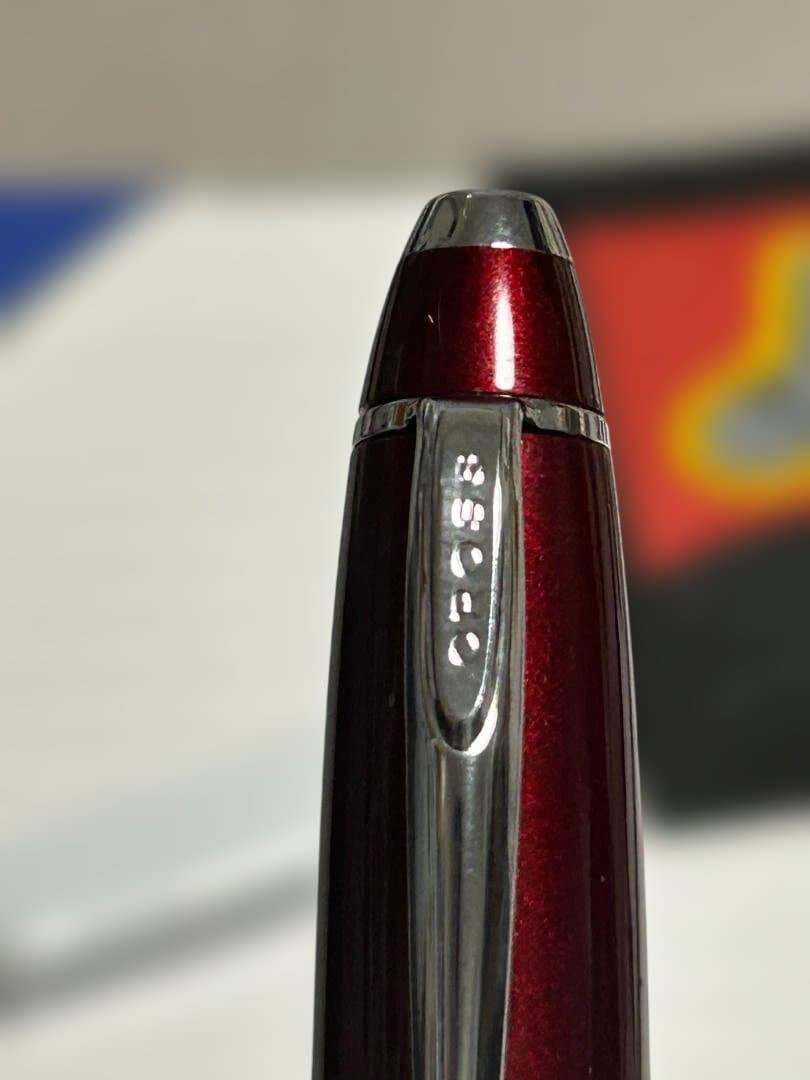 Cross Bailey Old Model Pen M Medium Red Metallic and Silver