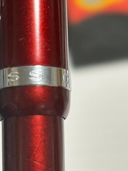 Cross Bailey Old Model Pen M Medium Red Metallic and Silver