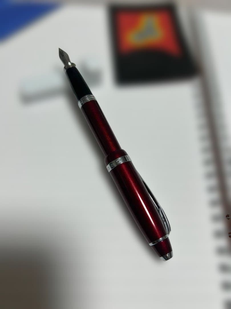 Cross Bailey Old Model Pen M Medium Red Metallic and Silver
