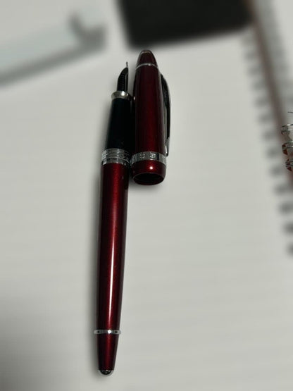 Cross Bailey Old Model Pen M Medium Red Metallic and Silver