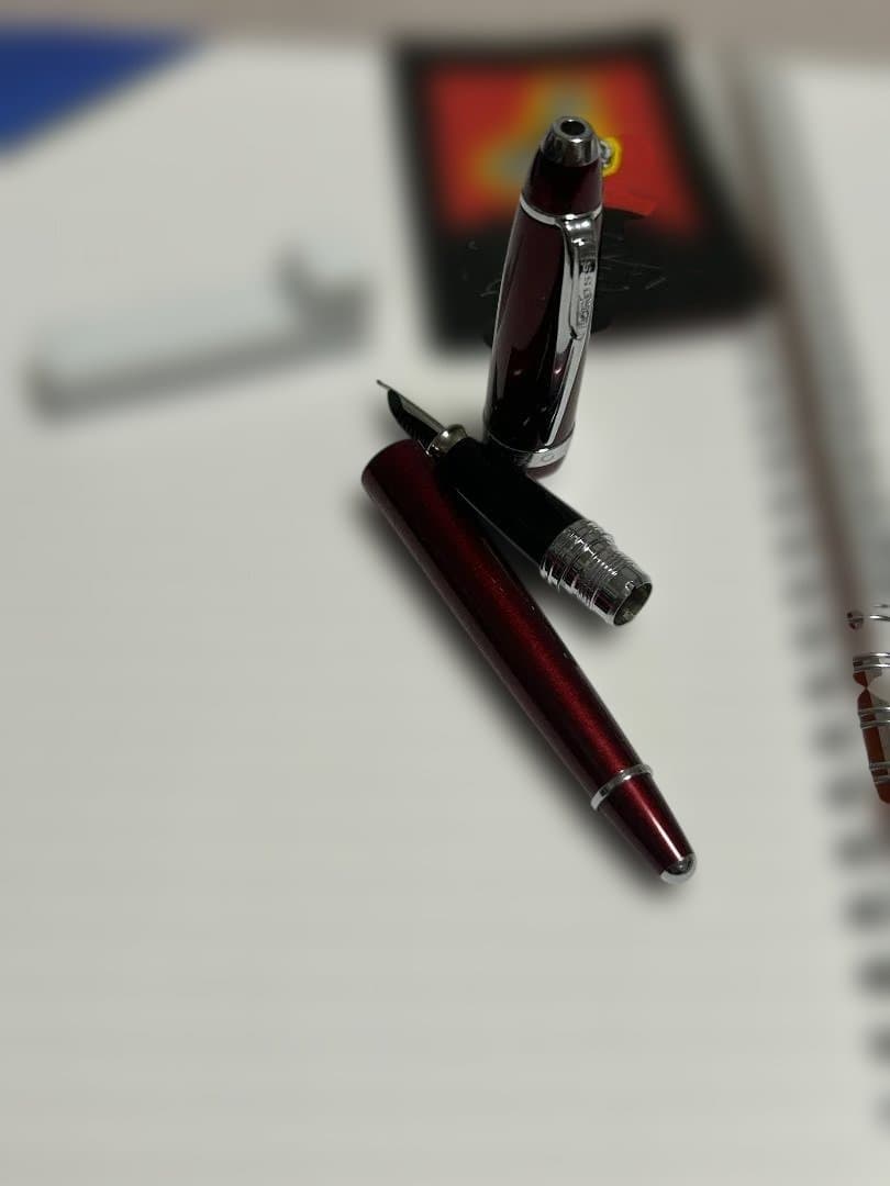 Cross Bailey Old Model Pen M Medium Red Metallic and Silver
