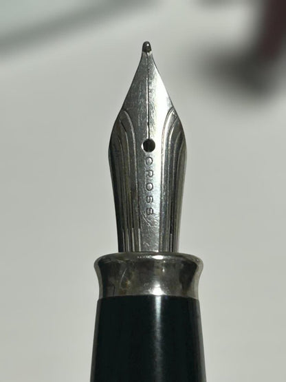 Cross Bailey Old Model Pen M Medium Red Metallic and Silver