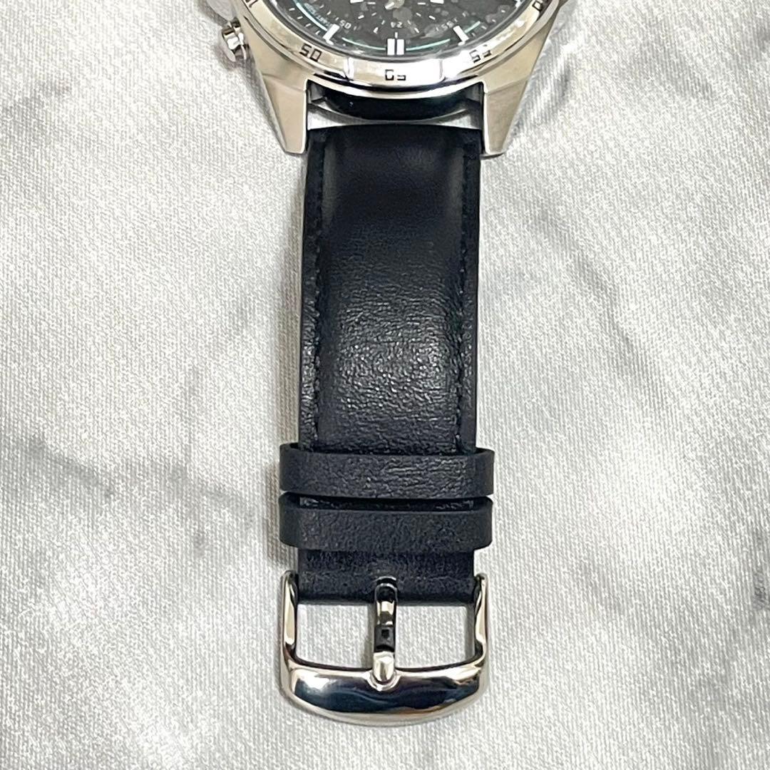 Casio Edifice Chronograph Watch with Leather Band
