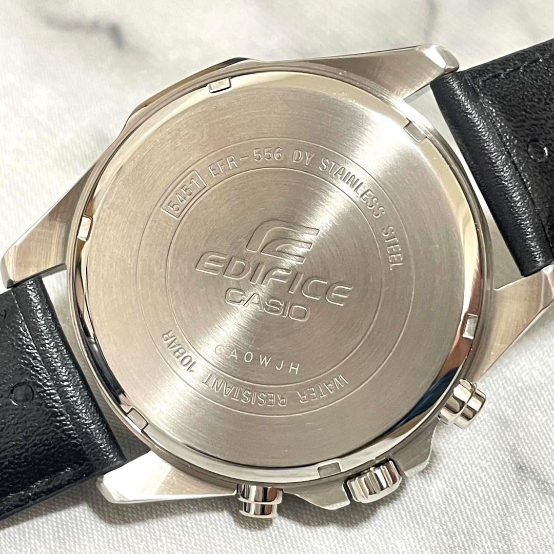 Casio Edifice Chronograph Watch with Leather Band