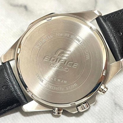 Casio Edifice Chronograph Watch with Leather Band