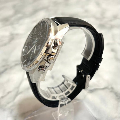 Casio Edifice Chronograph Watch with Leather Band
