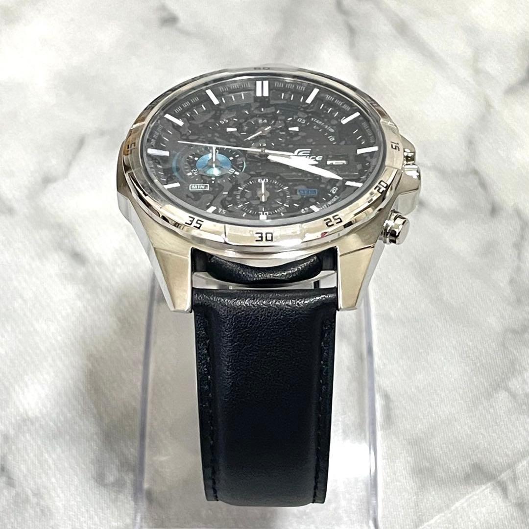 Casio Edifice Chronograph Watch with Leather Band