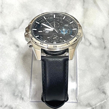 Casio Edifice Chronograph Watch with Leather Band