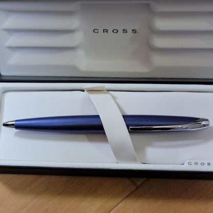 Cross Twist Ballpoint Pen Blue with Chrome Clip and Case
