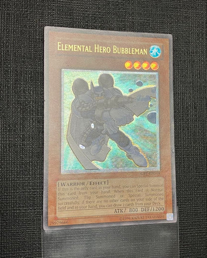 Yugioh E-HERO Bubbleman relief card CRV-EN014 English version Japan import showing front art