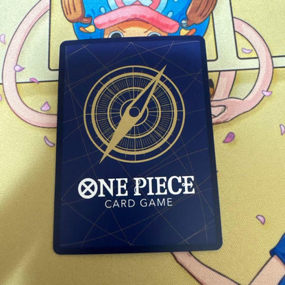 Nami Premium Card Collection Parallel OP02-036 one piece card with dent at upper left corner on back