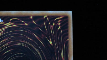 Yu-Gi-Oh Bandai Sacrifices holographic rare card DP19-JP000 with visible scratches and wear