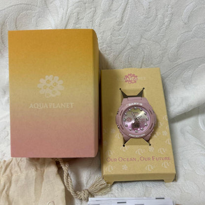 Casio Baby-G BGA-320AQ-4AJR Digital Watch Collaboration with Aqua Planet Pink — Japan Import