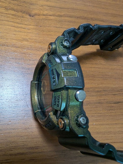 Casio G-Shock Frogman GW-200 Model Diver's Watch with Black and Green Colors — Japan Import