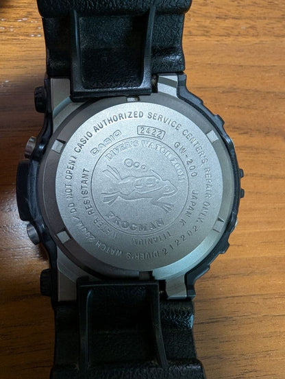 Casio G-Shock Frogman GW-200 Model Diver's Watch with Black and Green Colors — Japan Import