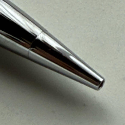 Cross metallic chrome plated ballpoint pen with twist mechanism and metal body