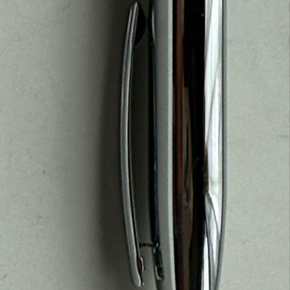 Cross metallic chrome plated ballpoint pen with twist mechanism and metal body