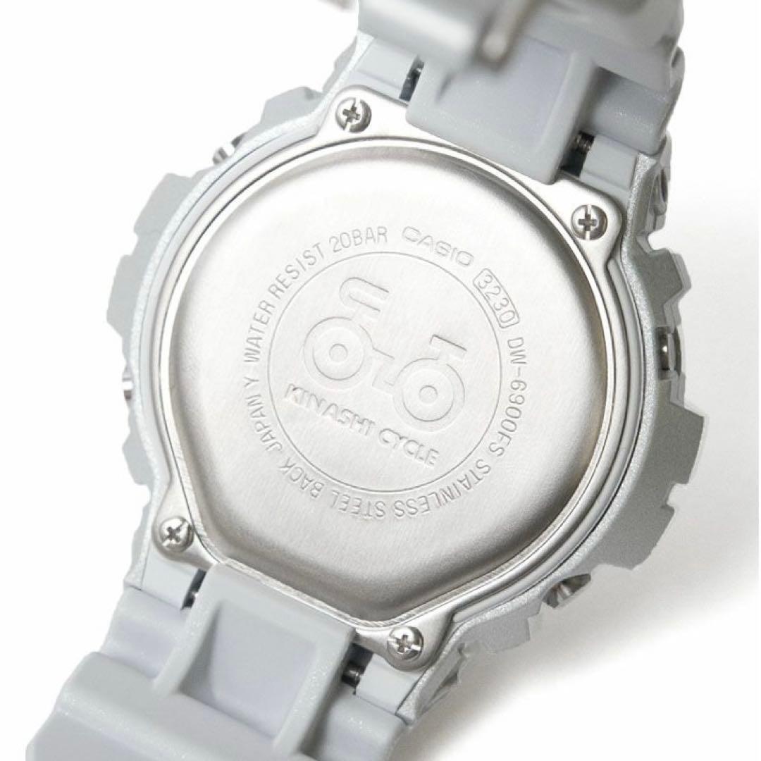 Casio G-Shock Collaboration Watch with Kinashi Cycle Logo Silver Japan Import