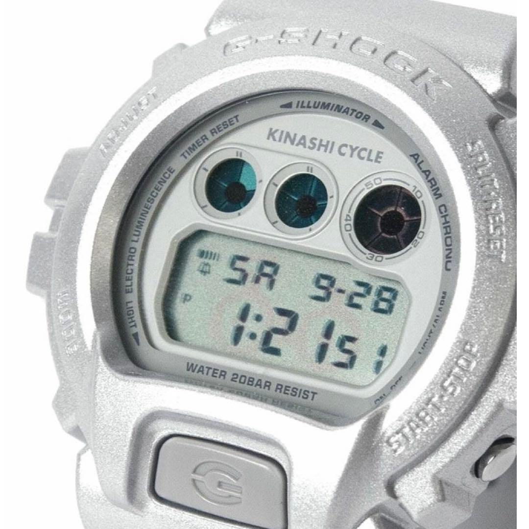 Casio G-Shock Collaboration Watch with Kinashi Cycle Logo Silver Japan Import