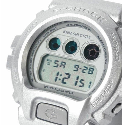 Casio G-Shock Collaboration Watch with Kinashi Cycle Logo Silver Japan Import