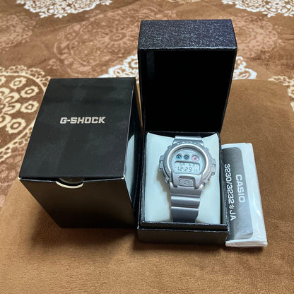 Casio G-Shock Collaboration Watch with Kinashi Cycle Logo Silver Japan Import