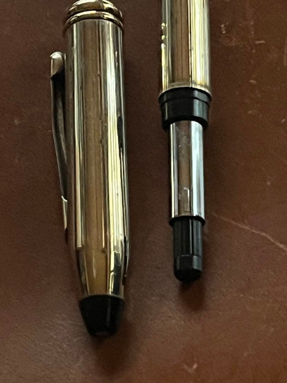 CROSS Classic Gold Ballpoint Pen with Black Tip Cap
