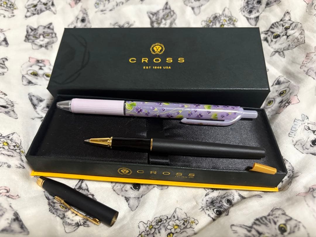 Cross Cap Ballpoint Pen Matte Black with Gold Clip