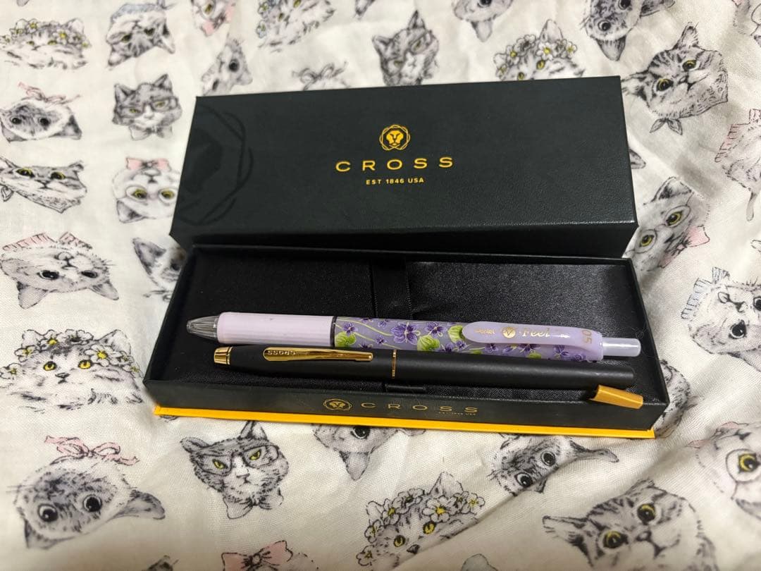 Cross Cap Ballpoint Pen Matte Black with Gold Clip