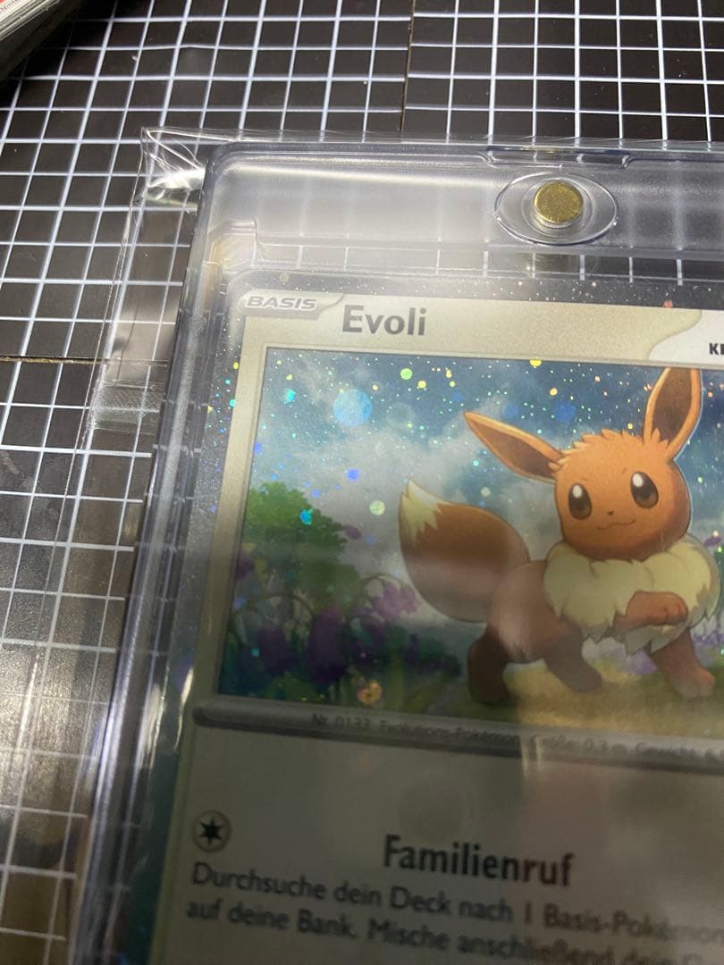 German Pokemon Evoli SVPDE promo holo card from Scarlet & Violet series, mint condition