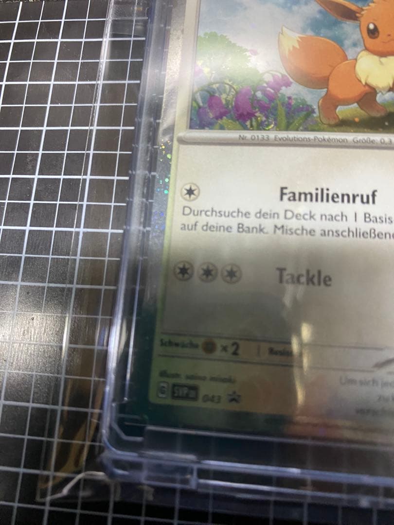 German Pokemon Evoli SVPDE promo holo card from Scarlet & Violet series, mint condition