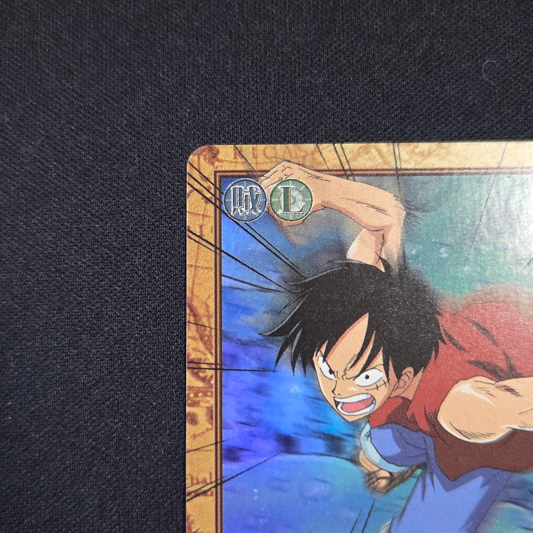 One Piece Monkey D. Luffy C428 Rubber Bullet Hyper Battle Card from Japan import with minor spots