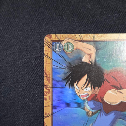 One Piece Monkey D. Luffy C428 Rubber Bullet Hyper Battle Card from Japan import with minor spots