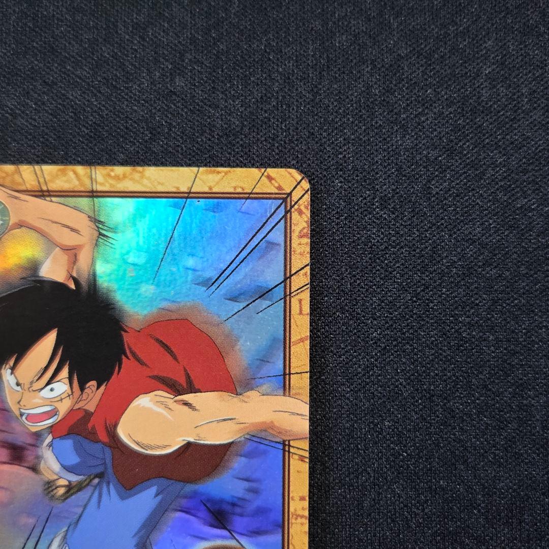One Piece Monkey D. Luffy C428 Rubber Bullet Hyper Battle Card from Japan import with minor spots