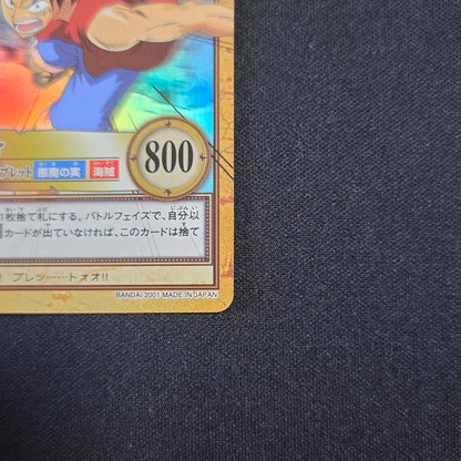 One Piece Monkey D. Luffy C428 Rubber Bullet Hyper Battle Card from Japan import with minor spots