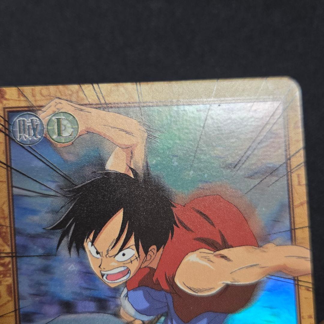 One Piece Monkey D. Luffy C428 Rubber Bullet Hyper Battle Card from Japan import with minor spots
