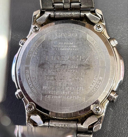 Casio Lineage Wave Captor Watch Working Silver Color