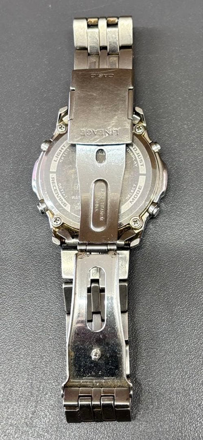 Casio Lineage Wave Captor Watch Working Silver Color
