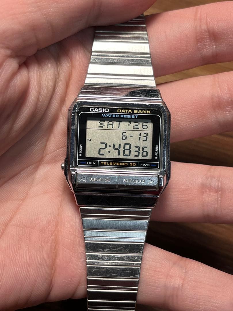 Casio Data Bank DB-310 871 Module Vintage Digital Watch with Metal Band — Japan Import