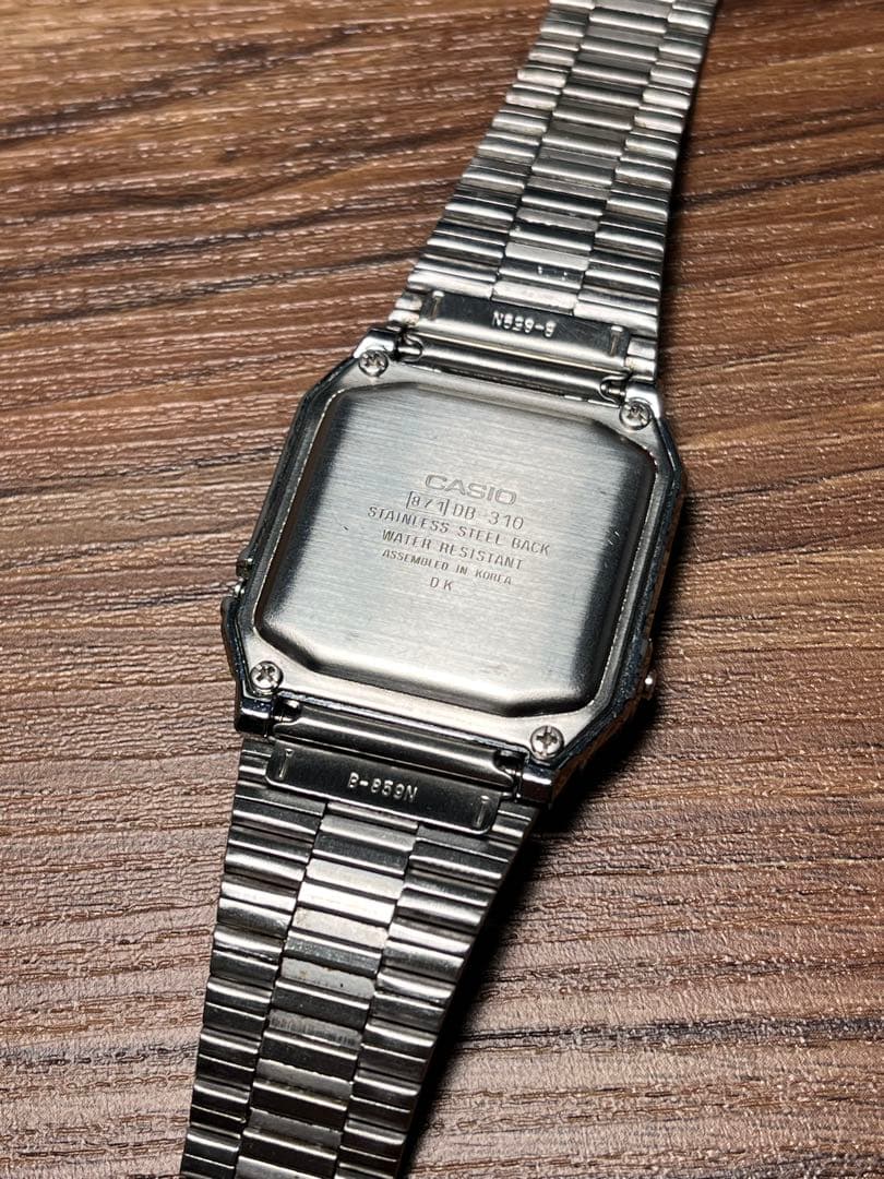 Casio Data Bank DB-310 871 Module Vintage Digital Watch with Metal Band — Japan Import