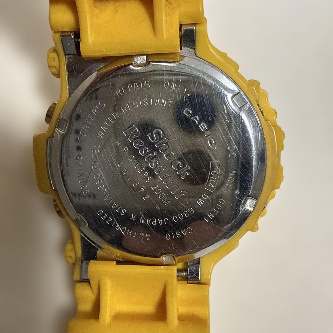 Casio G-Shock DW-6300 1B Yellow Watch with 200m Water Resistance — Japan Import